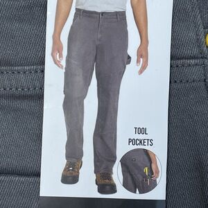 CAT Men's 38 x 34 Workwear Carpenter Pant Gray e1145
